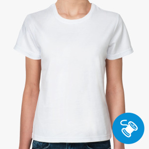 Классическая женская футболка (вышивка)