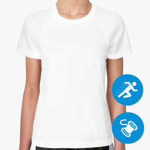 Женская спортивная футболка (вышивка)