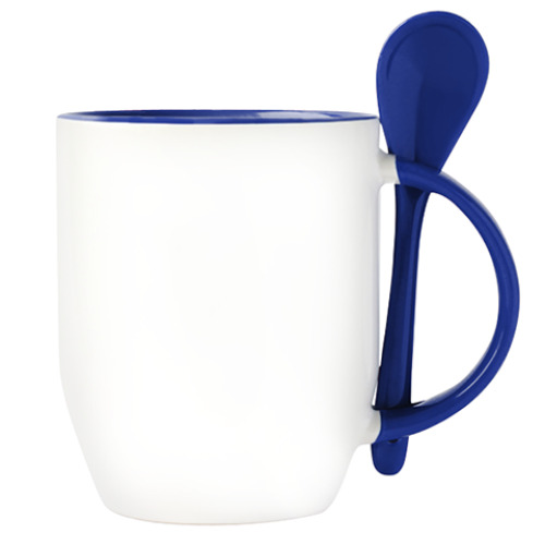 Кружка с ложкой с принтом Герб