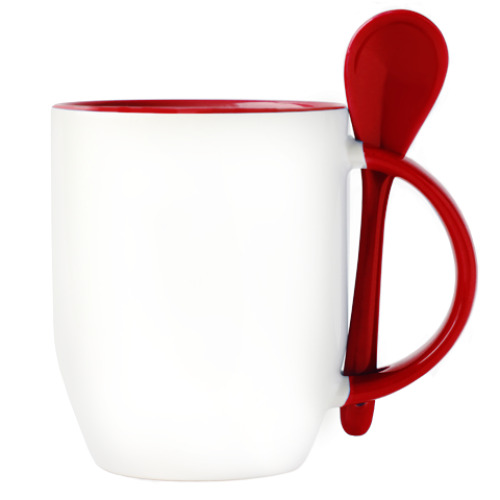 Кружка с ложкой с принтом "Just A Girl Who Likes Ice cream"