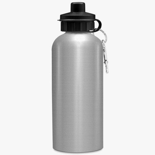 Бутылка с карабином (500 мл) с принтом Лев и кофе