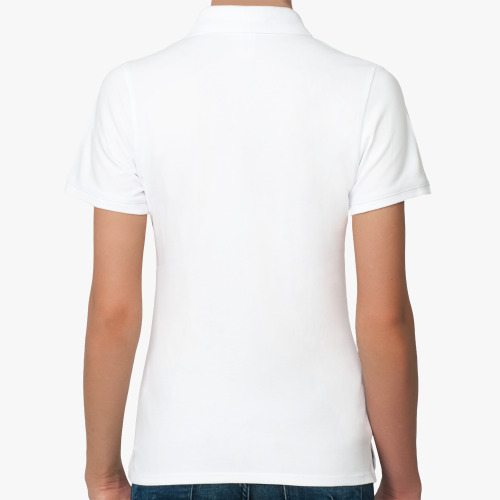 Женская рубашка поло (печать) с принтом Штурвал- компас