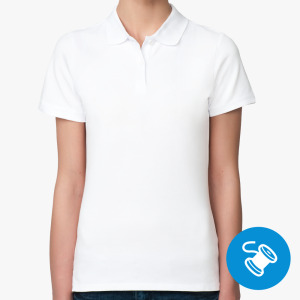 Женская рубашка поло (вышивка)