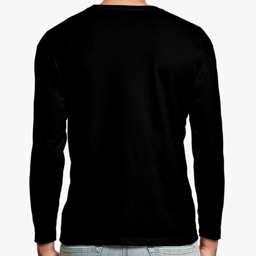 Лонгслив с принтом В одном коте от безумия (one cat short of crazy)