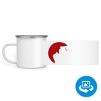 Кружка металлическая белая (круговая запечатка)