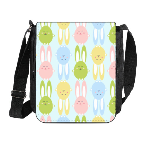 Сумка на плечо (мини-планшет) с принтом Зайчата