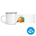 Кружка металлическая белая (круговая запечатка)