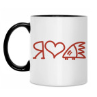 Кружка двухцветная