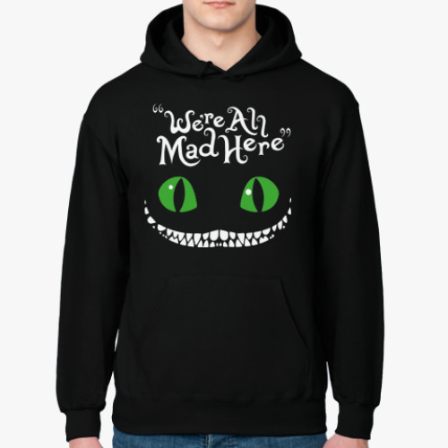 Толстовка худи с принтом Чеширский кот