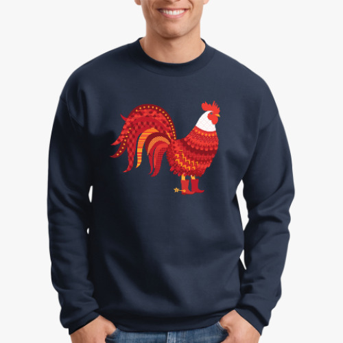 Свитшот с принтом год Петуха