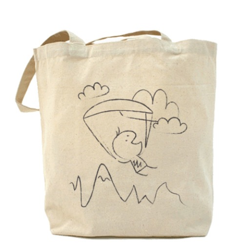 Сумка шоппер с принтом Kids paragliding