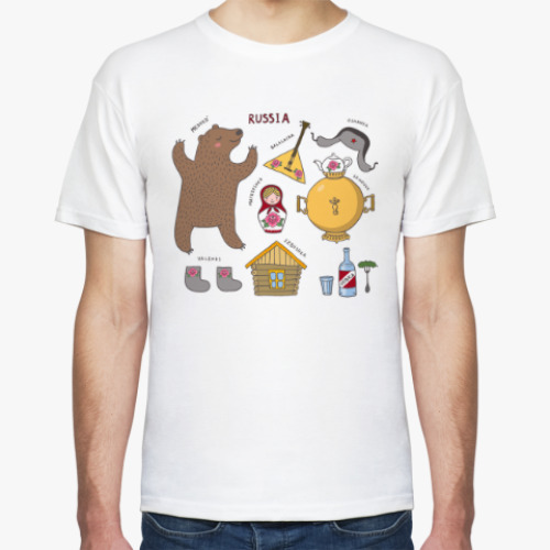 Футболка с принтом Russia