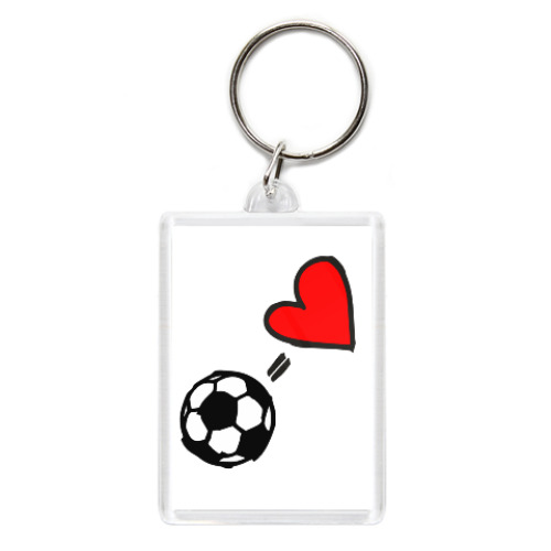 Брелок с принтом Футбол равно любовь