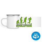 Кружка металлическая белая (круговая запечатка)