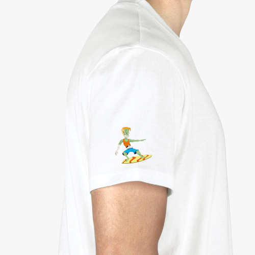 Футболка с принтом Зомби - серфер