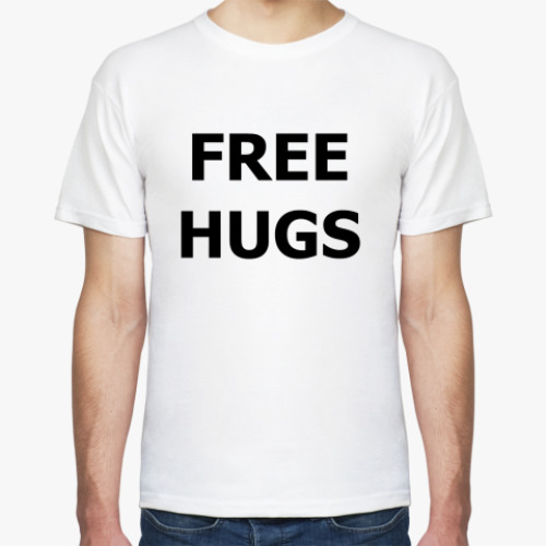 Футболка с принтом FREE HUGS