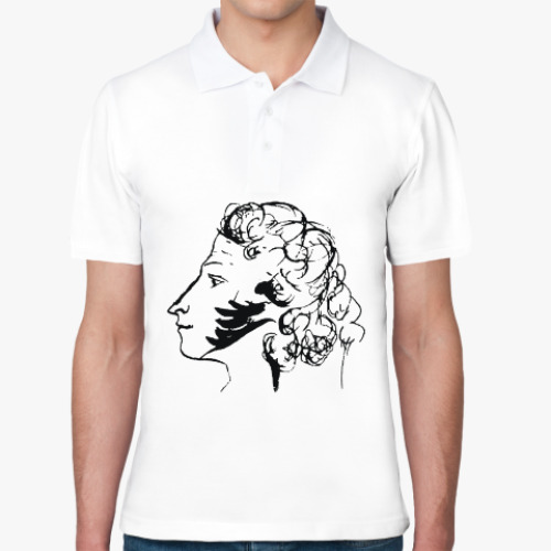 Рубашка поло с принтом Александр Сергеевич Пушкин