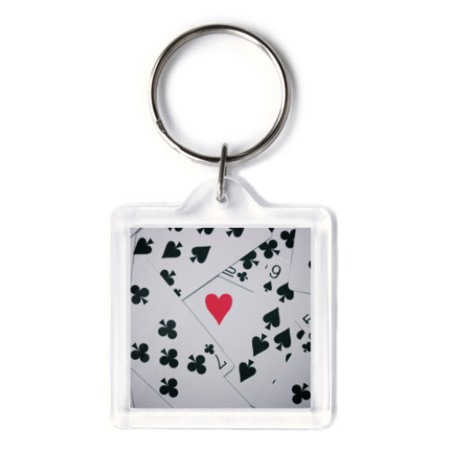 Брелок с принтом  Карты