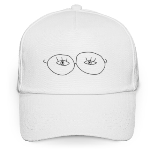 Кепка бейсболка с принтом Глаза в очках