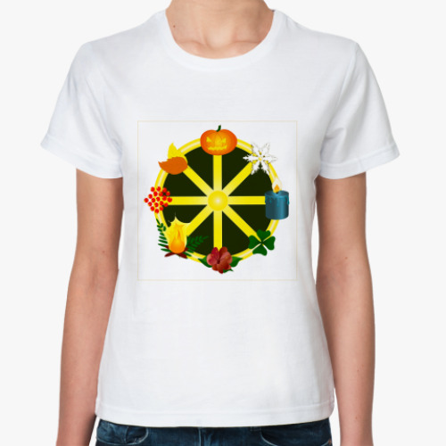 Классическая футболка с принтом Викка