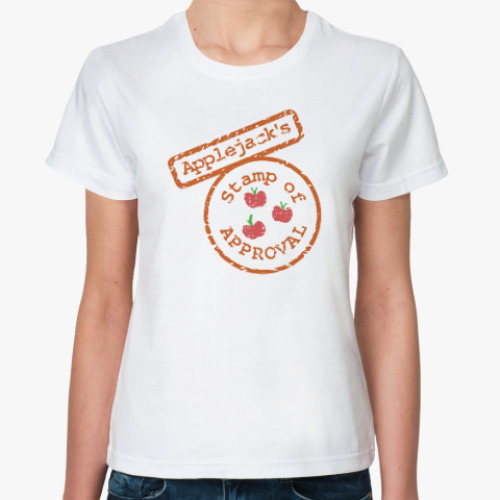 Классическая футболка с принтом Пони Эпплджек