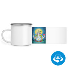 Кружка металлическая белая (круговая запечатка)