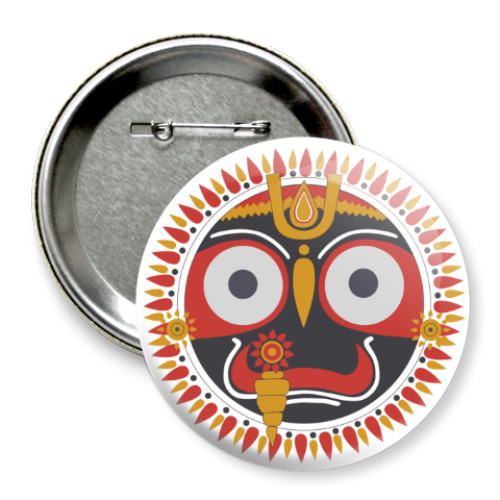 Значок 75мм с принтом Джаганнатха