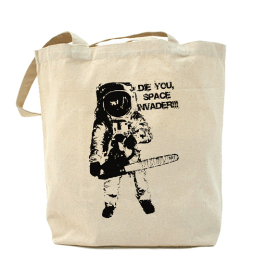 Сумка шоппер с принтом INVADER