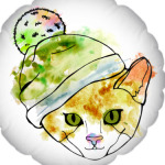 Кот в шапке