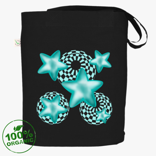 Сумка шоппер с принтом Мерцающие звезды