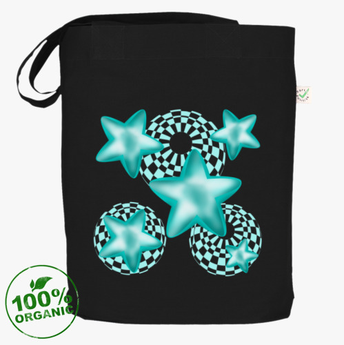 Сумка шоппер с принтом Мерцающие звезды