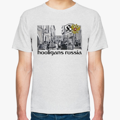 Футболка с принтом Hooligans Russia