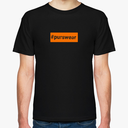 Футболка с принтом #purswear