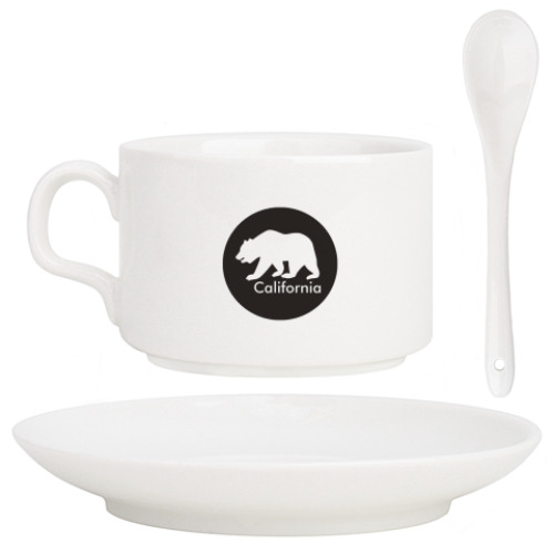 Кофейный набор с принтом CA States