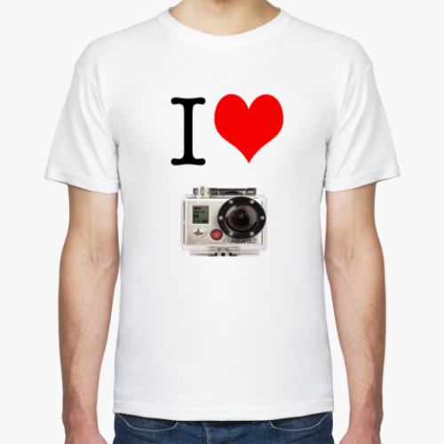Футболка с принтом I Love GoPro