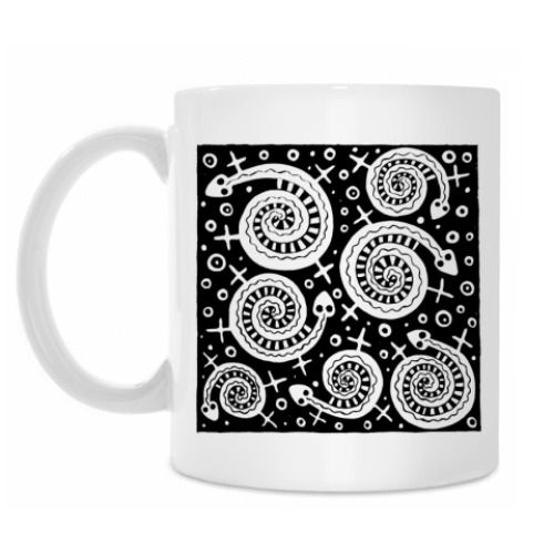 Кружка с принтом Змеи