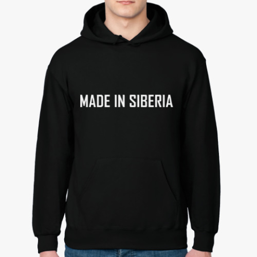 Толстовка худи с принтом Made in Siberia
