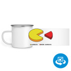 Кружка металлическая белая (круговая запечатка)