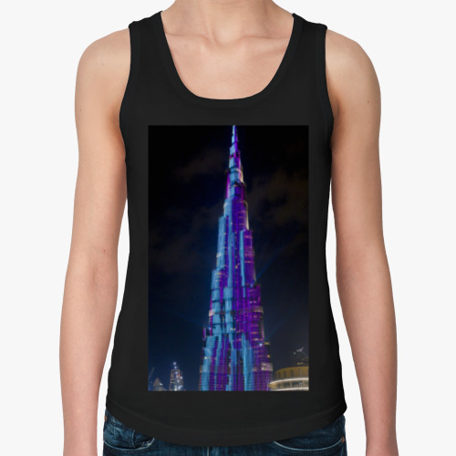 Женская майка с принтом Бурж Калифа