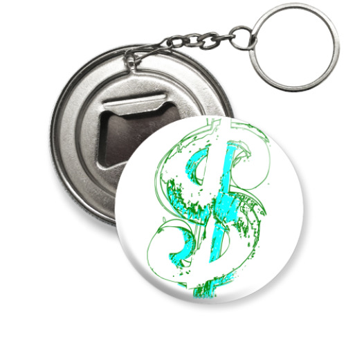 Брелок-открывашка с принтом Доллар