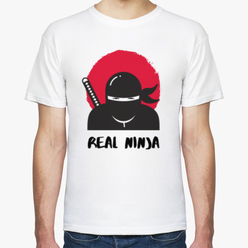 Футболка с принтом Настоящий Ниндзя Самурай Japan