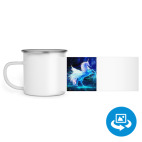 Кружка металлическая белая (круговая запечатка)