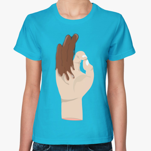 Женская футболка с принтом Рука в глазури