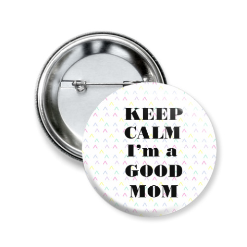 Значок 50мм с принтом Мама