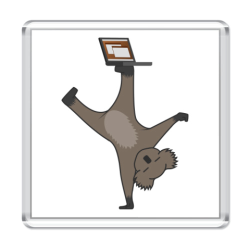 Магнит с принтом Karmic Koala