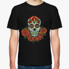 Skull and Flowers