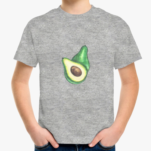 Детская футболка с принтом Авокадо сочный и вкусный