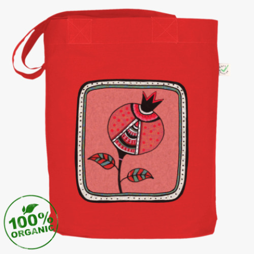 Сумка шоппер с принтом 'Маленький гранат'