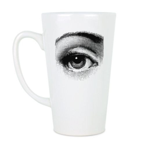 Чашка Латте с принтом Eyes