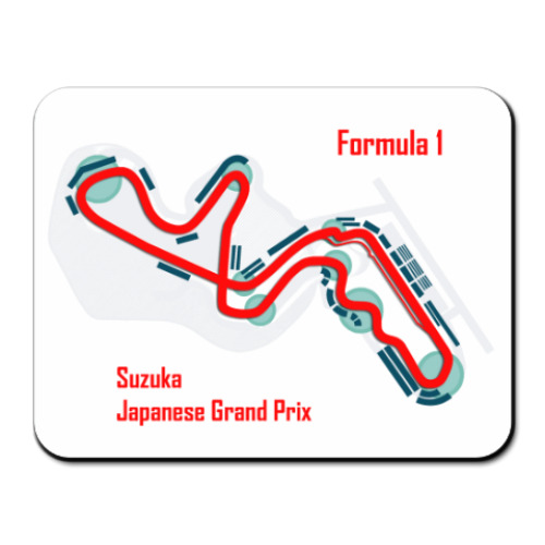Коврик для мыши с принтом Формула 1 Сузука